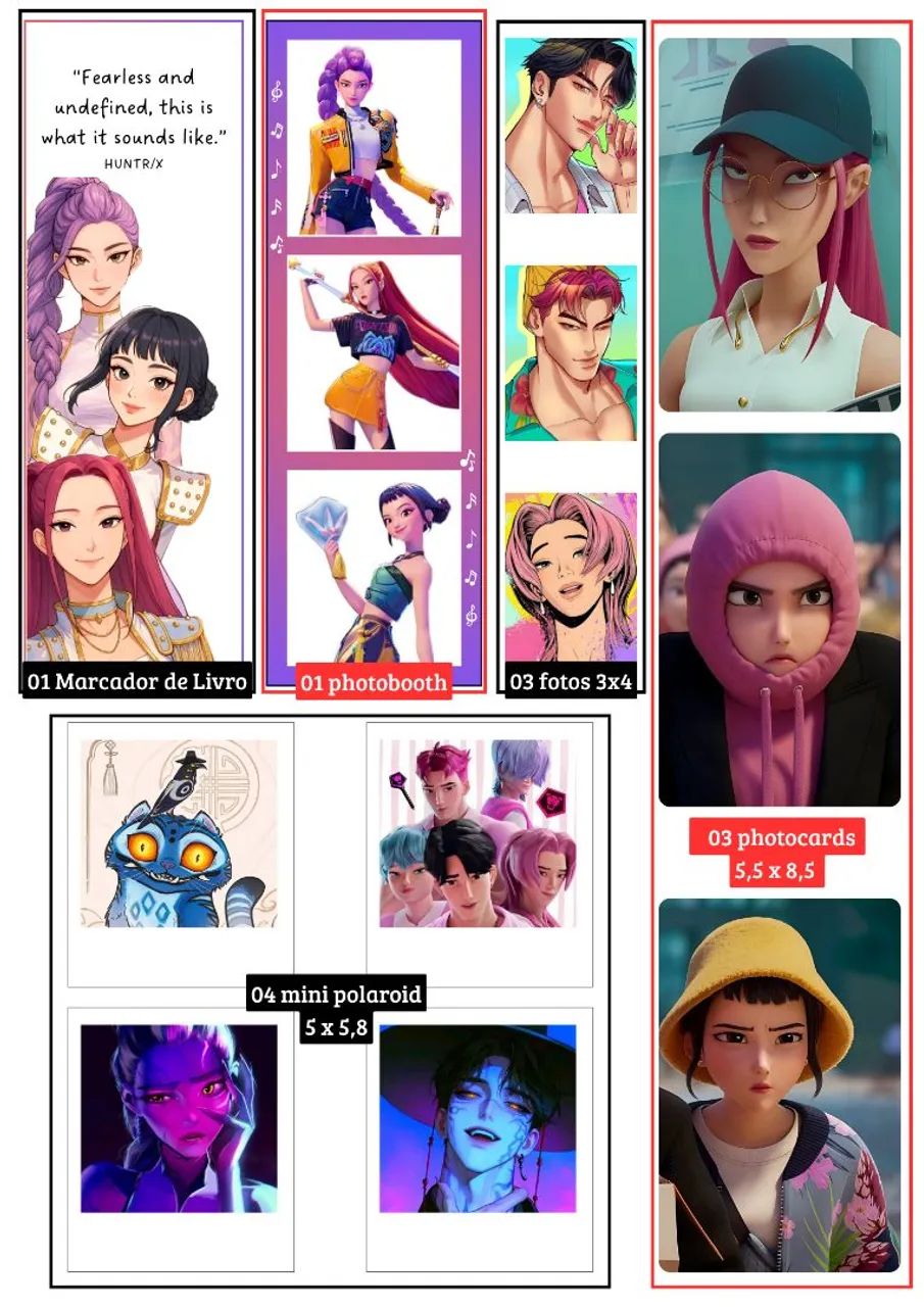 Kit Guerreiras do K-pop Fanmade - 12 Itens + Brinde - Foto 2