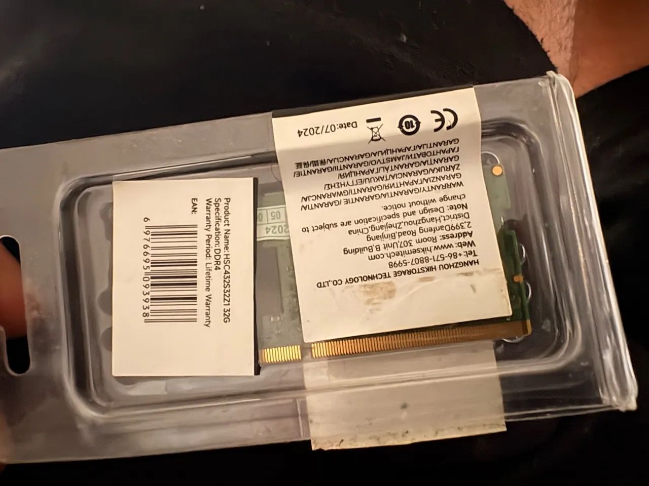 Memória ddr4 8G notebook 