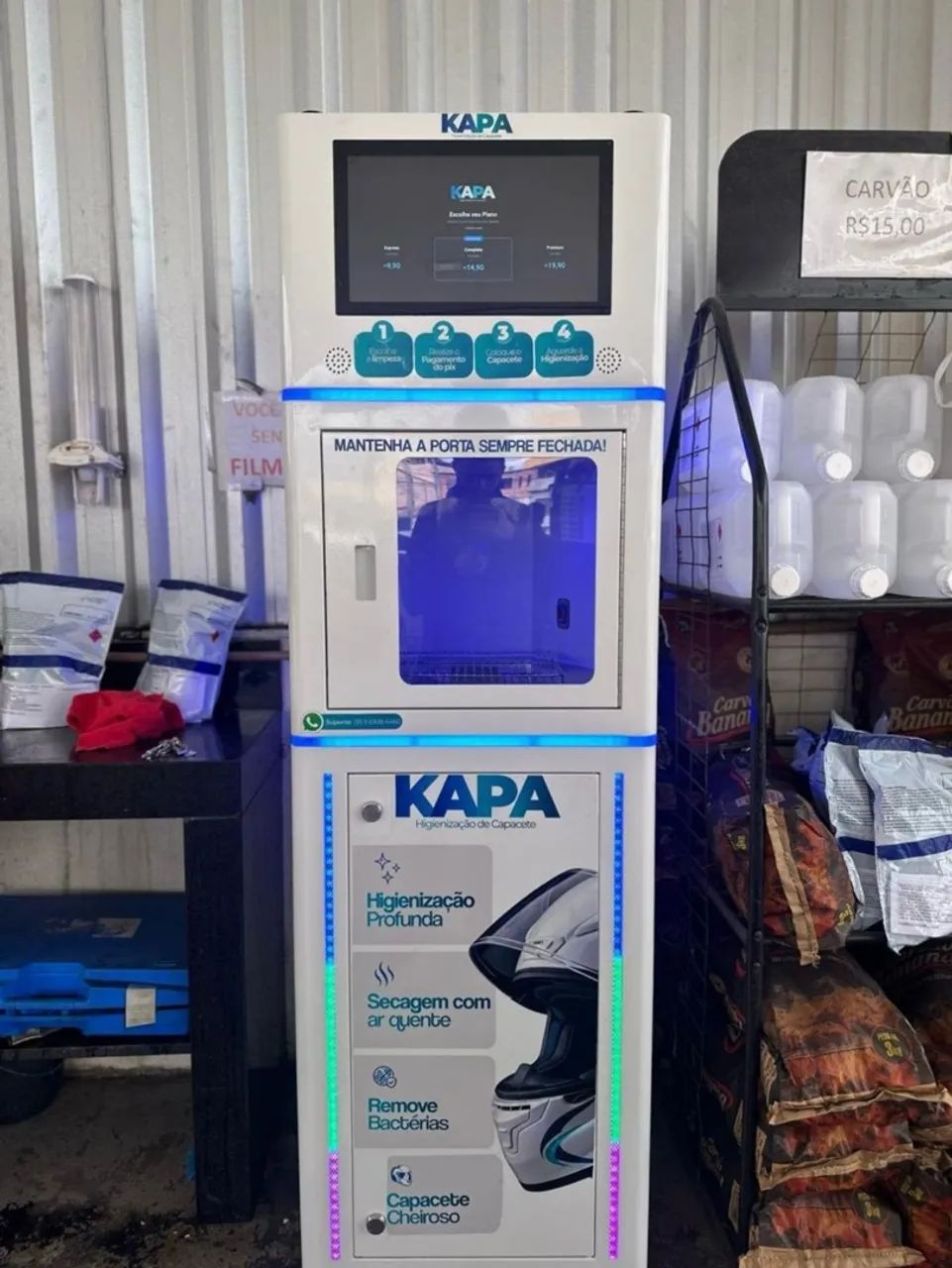 Máquina de higienizar capacete