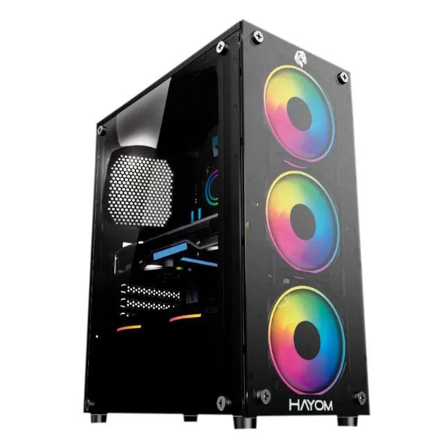 Gabinete Gamer HAYOM GB1759 - Com 3 Fans, Lacrado 