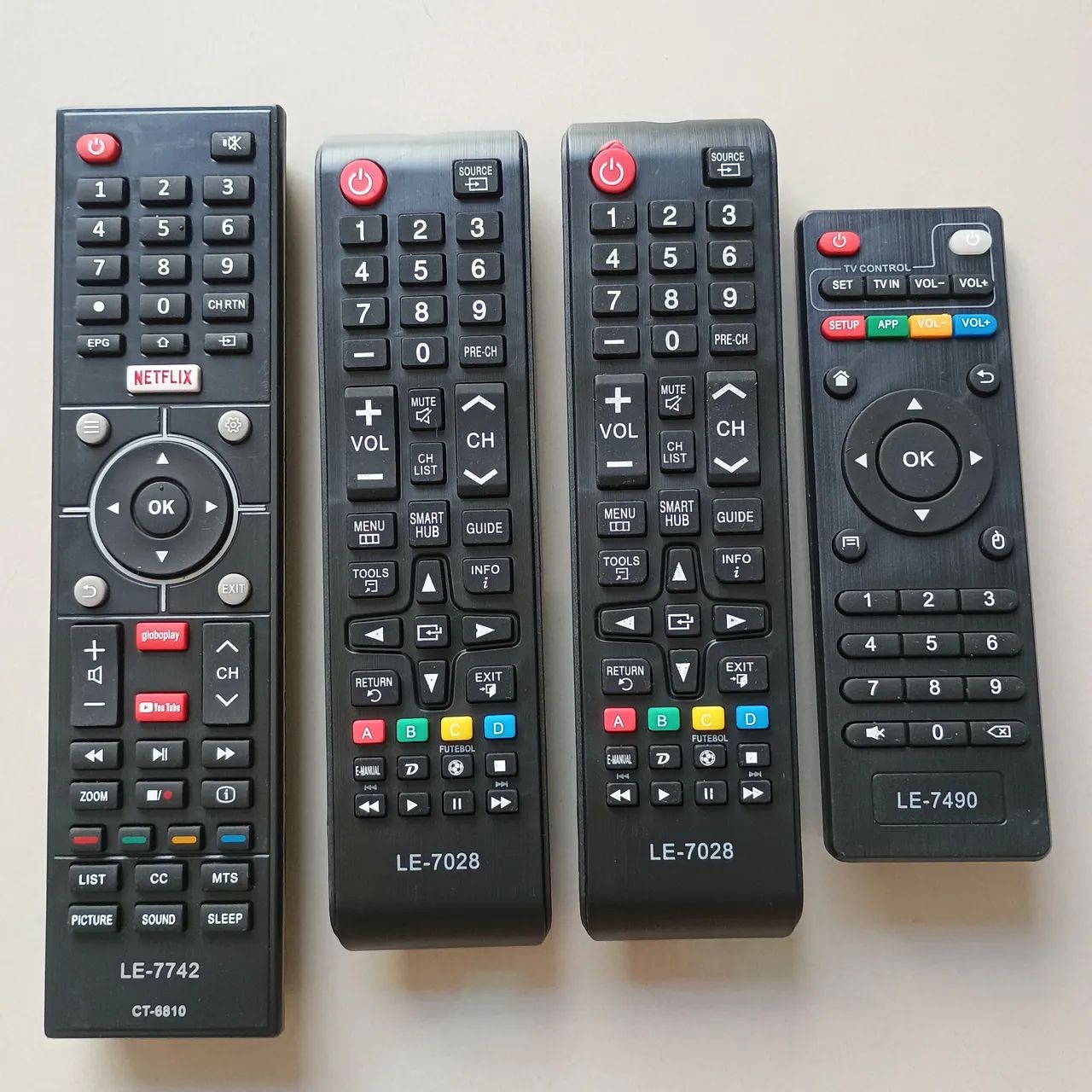 Controle remoto para tvs