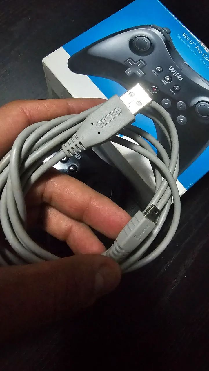 Wii u pro controller original preto - Foto 4