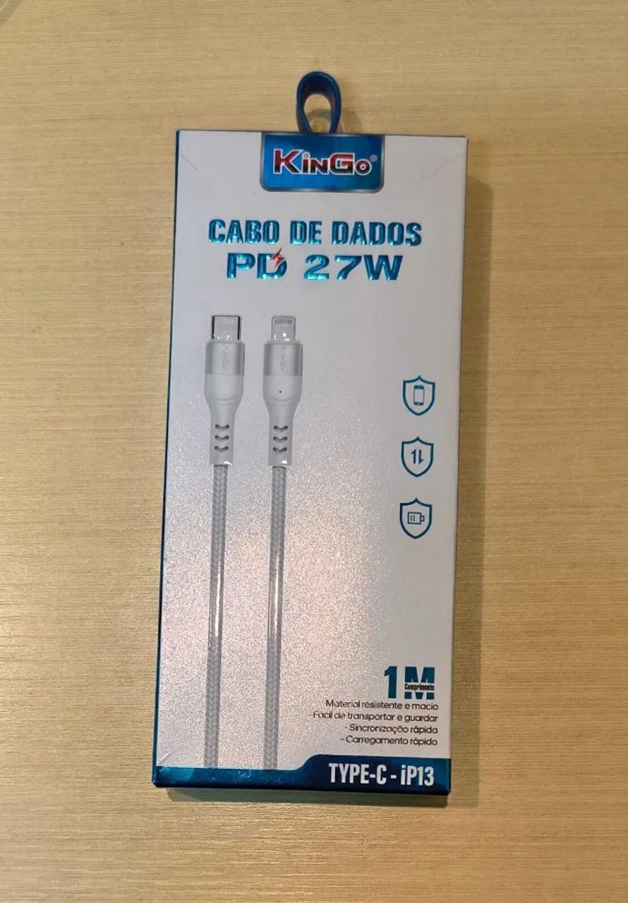Cabo Usb P/ Lightning Kingo Tipo C 1 Metro Potência 27W - Foto 2