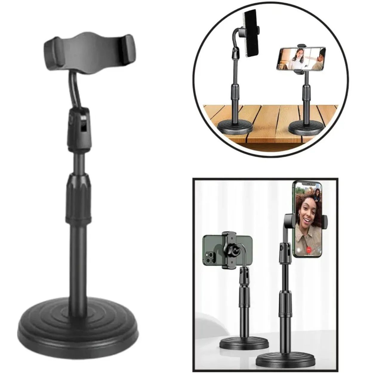 Suporte de mesa com base pesada de metal it blue nova para celular  - Foto 4