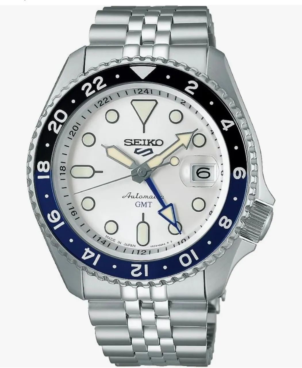 Seiko 5 Sport GMT Batman White 