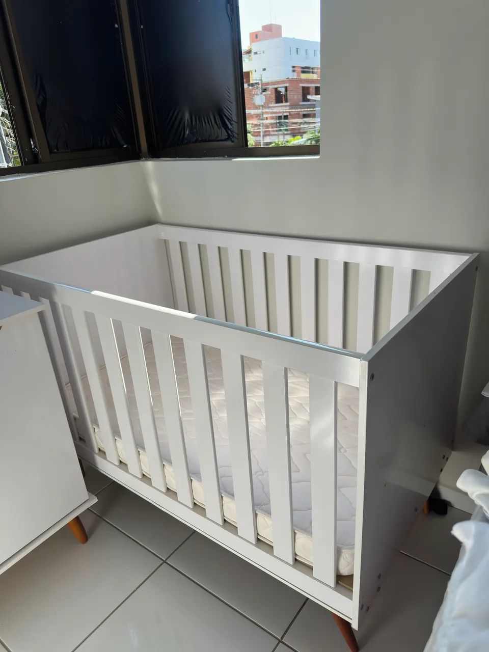 Berço Mini Cama branco Retrô - Foto 2
