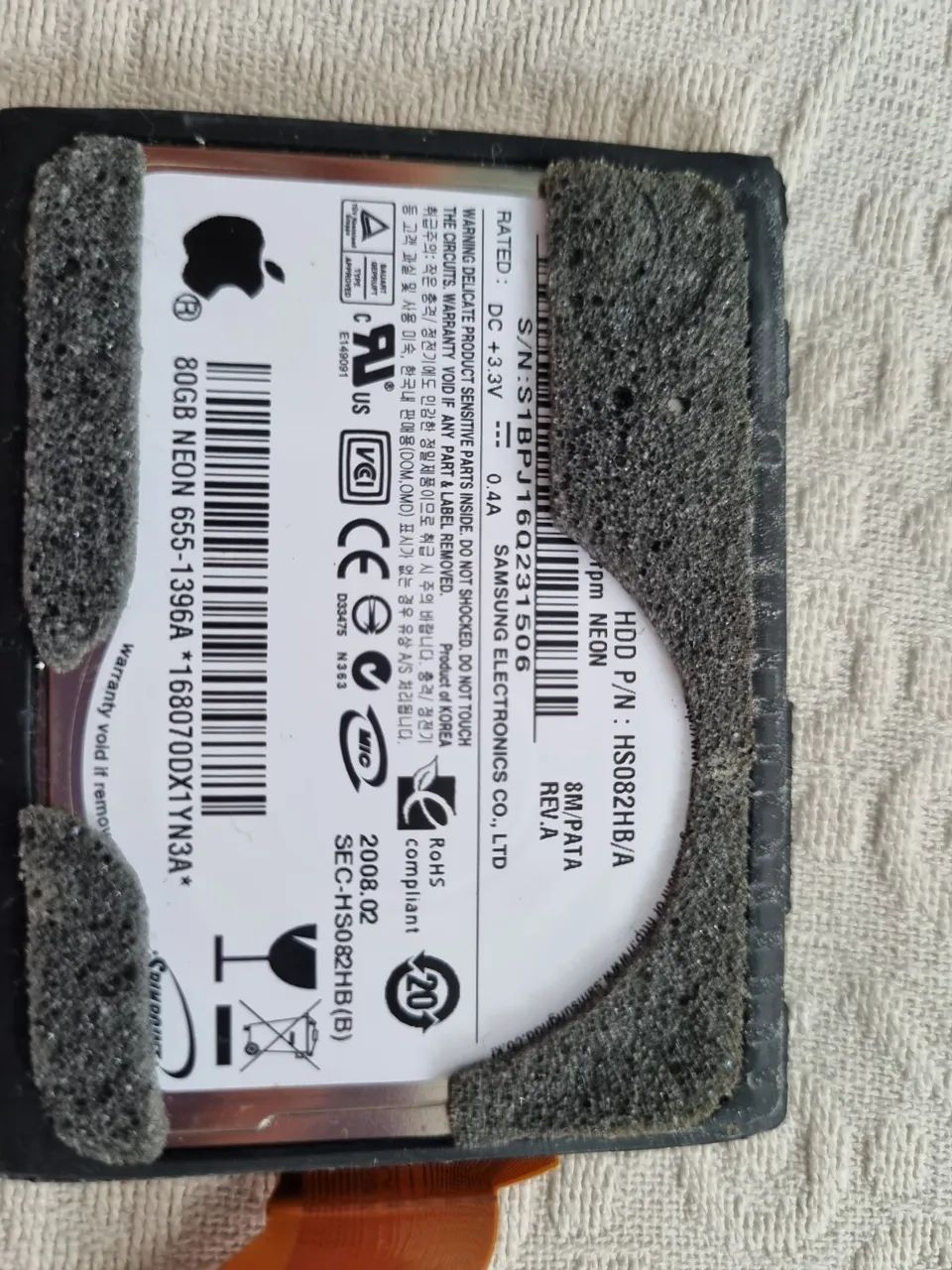 HDD Pata 80Gb 1.8" - Ipod
