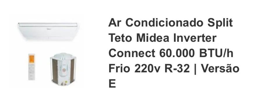 Ar condicionada novo na caixa 