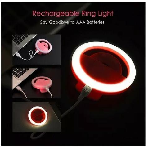 Luz Selfie Ring Light Clipe Anel Led Flash Celular Universal - Foto 2