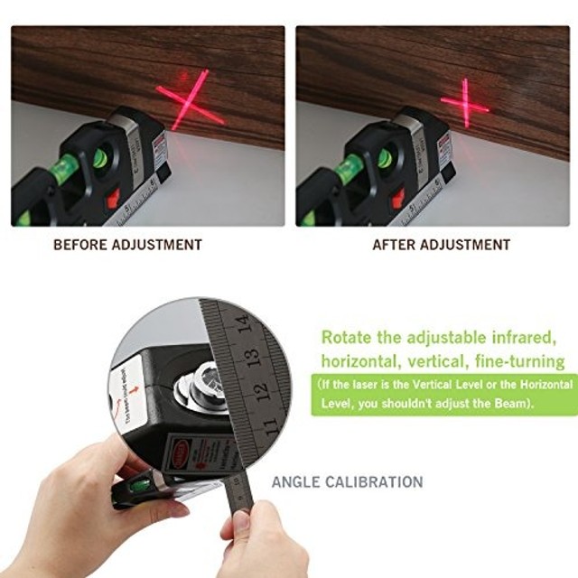 Nível a Laser com Trena 2,5m Nível com 3 pontos  - Foto 4