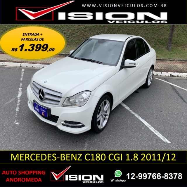 Mercedes-Benz C180 2011/2012 + parcelas de $1399 ao mês 1.8 automático 