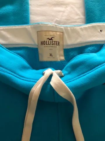 Calça Moleton Hollister original Azul XL - Foto 2