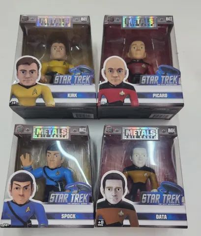 4 - Figuras de Ação - bonecos metal die cast Star Trek 