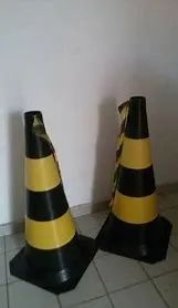 Cone Preto e Amarelo Slim - 75 Cm - Foto 2