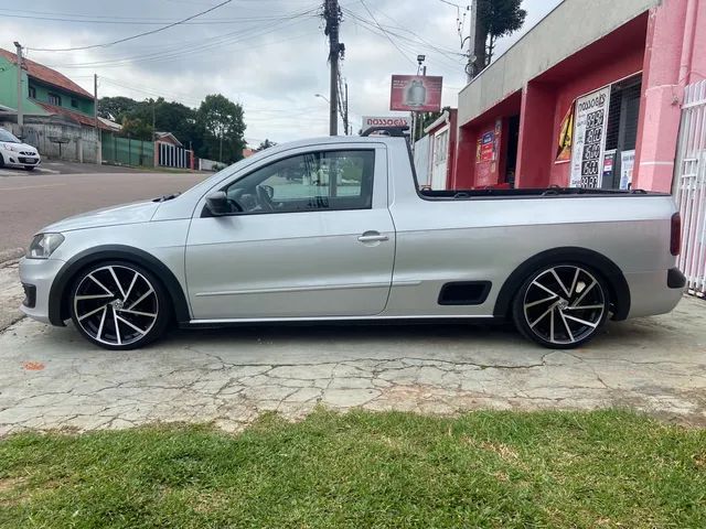 Saveiro Cross 2014 rebaixada com rodas aro 17