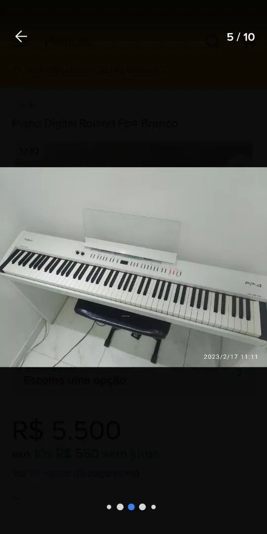 Piano Digital Roland FP-4 Branco - Foto 4