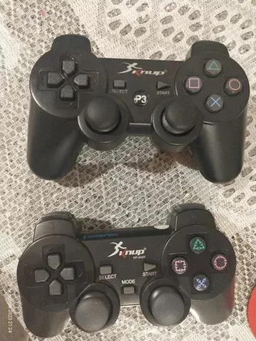 2x Controle Sem Fio Usb-ps3 Dualshock 3 Knup