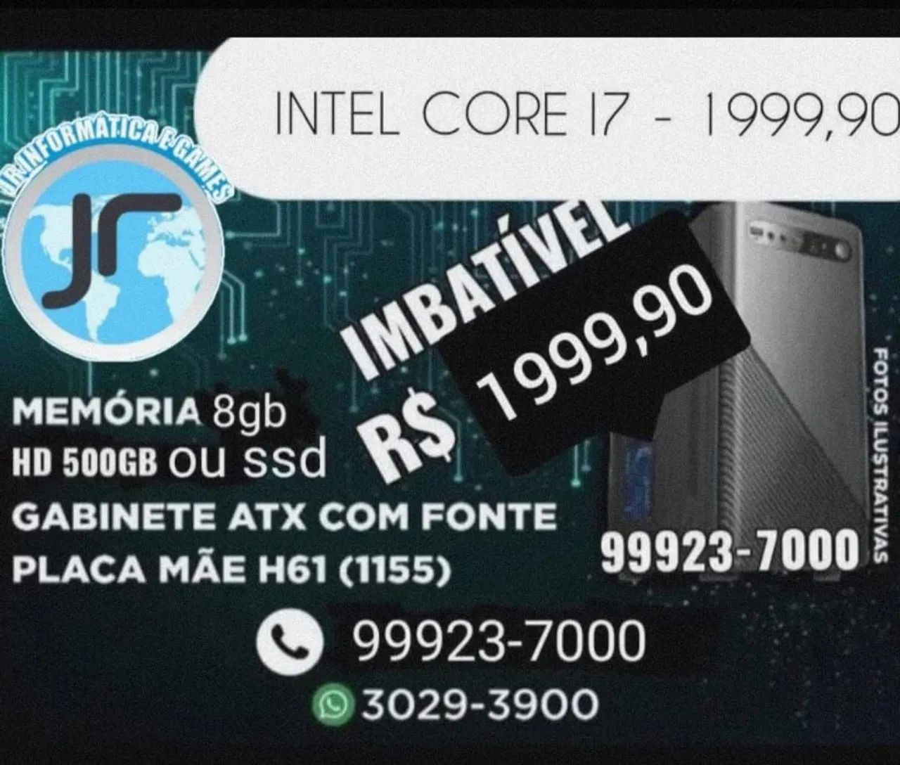 PC Computador Intel Core i7 - R$ 1999,90