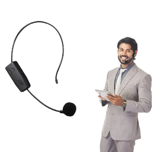 Microfone Headset Sem Fio Recarregável - Mic Cabeça Palestra Conferência Aula Professor Ka - Foto 3