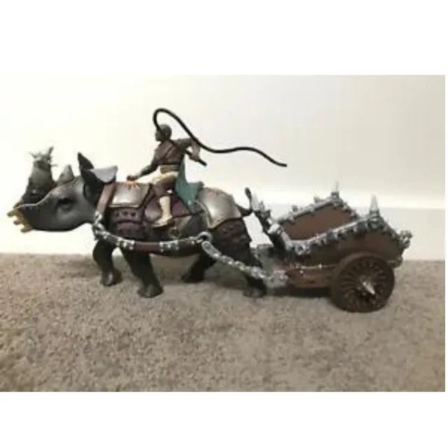 Schleich 70083 Gladiador + Rinoceronte + Carroça Raridade Tam. 44 cm Completo.  - Foto 5
