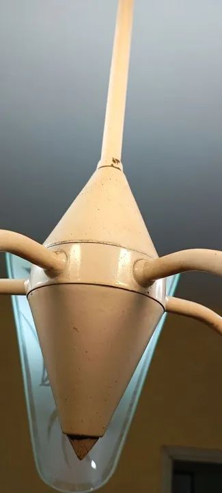 Luminária Pendente de vidro,anos 60 - Foto 5