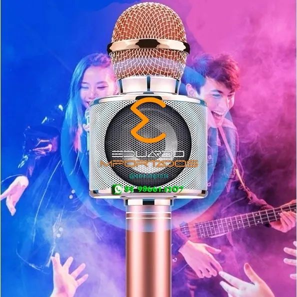 Microfone Karaokê Bluetooth com Efeito de Voz - Foto 5