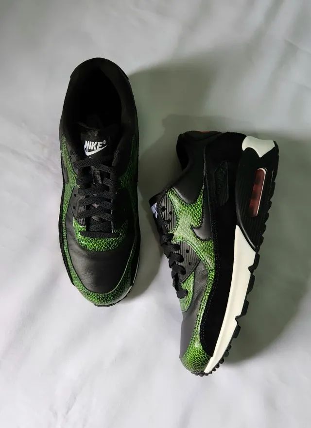 Tenis Nike Air Max 90 Green Python Preto Verde 42