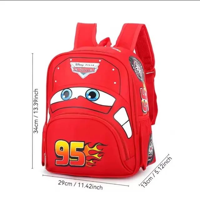 Mochila Disney Carros VERMELHA - Mochila Escolar Infantil Impermeável - Foto 3