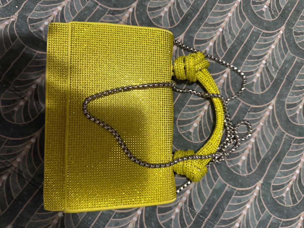 Bolsa de ombro em strass verde Zara - Foto 5