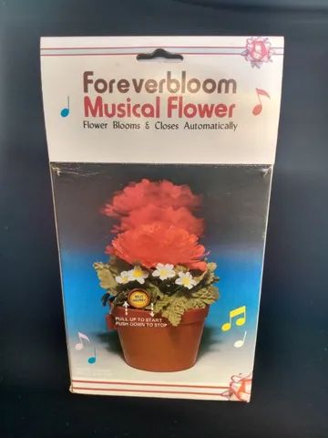 Caixa De Música Flor Desabrochando Antiga - Foto 3