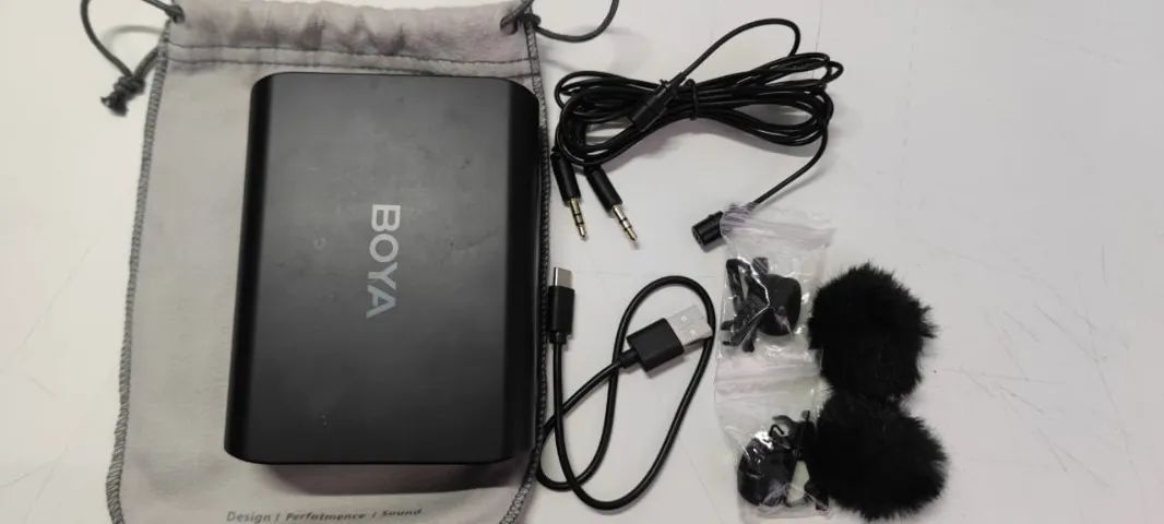 Sistema Microfone Sem Fio Boya By-xm6-k4 Lapela 2.4ghz Preto