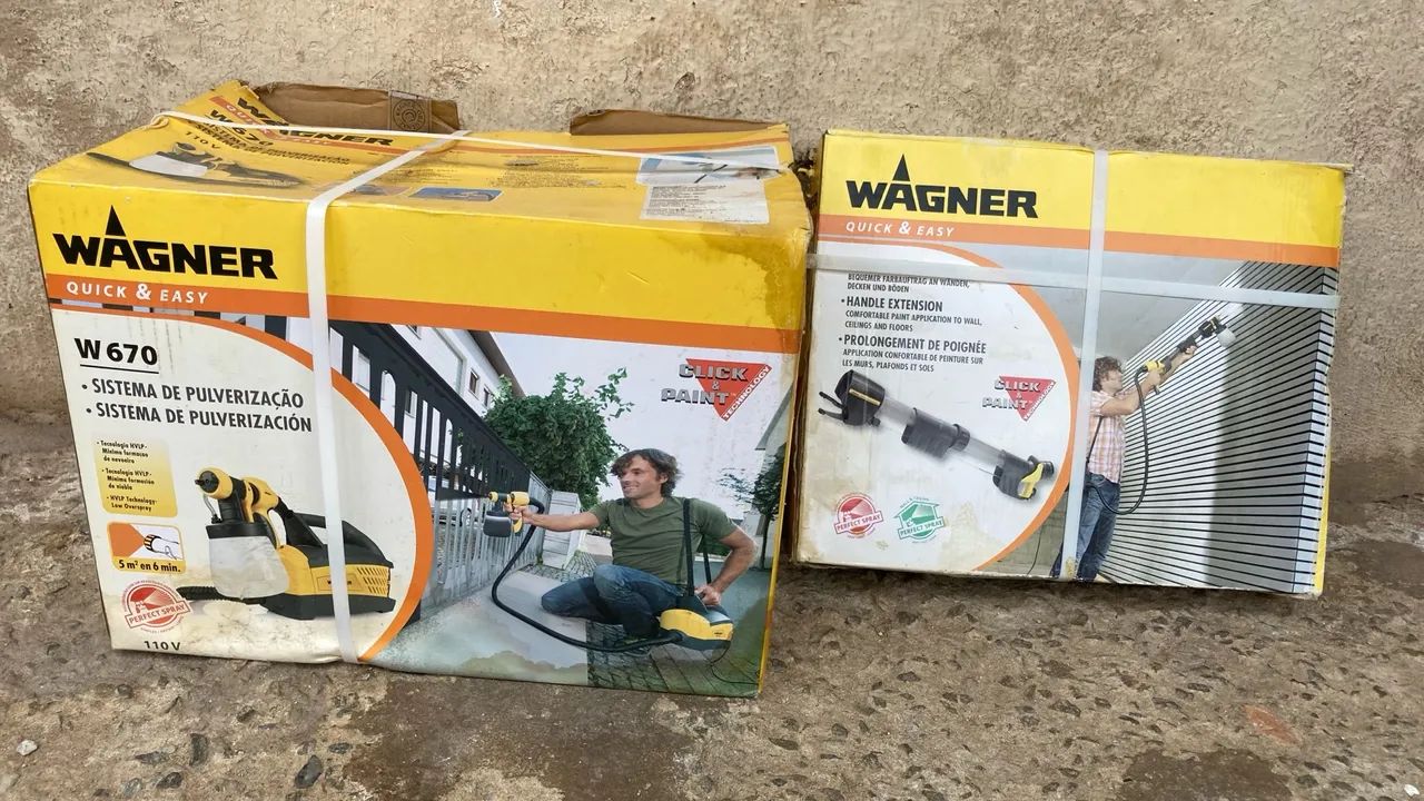 Pulverizador (pistola) e extensão para pintura. 