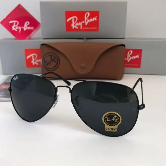 Ray-Ban Aviator Classic Black Sunglasses with Crystal Lenses64728349730179123