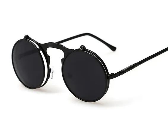 Óculos steampunk retrô armação em metal proteção UV 400 - Foto 6