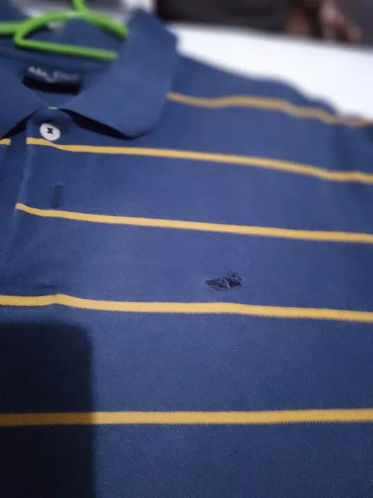 Polo listrada azul e amarelo Mr,Cat  GG - Foto 5