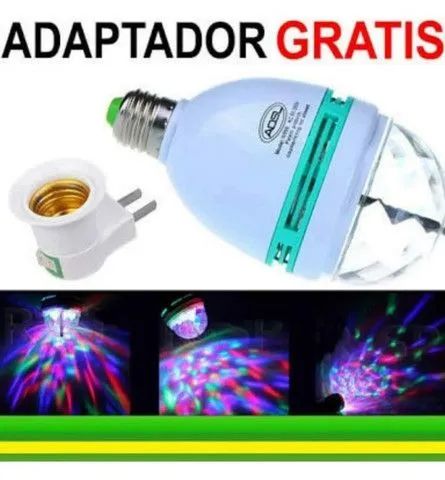 Lâmpada LED Giratória Colorida para Festa - Foto 3