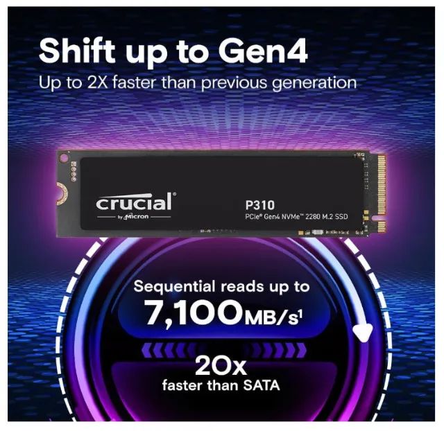 Ssd M.2 4TB Crucial P310 - Pcie Gen4 2280 Nvme 7.100mhz Ps5 - Foto 4