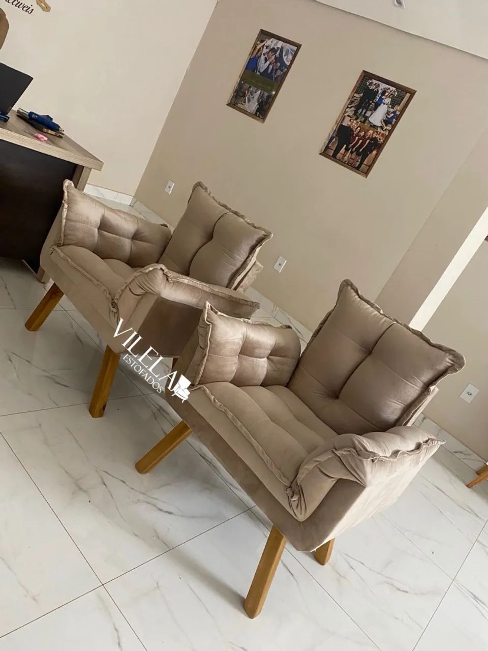 Poltronas elegantes e confortáveis