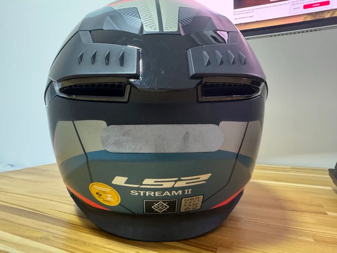 Capacete LS2 Stream II - Tamanho 62 - Óculos interno - Foto 6