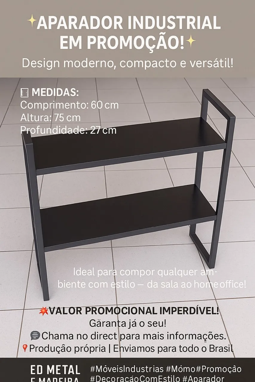 Aparador Industrial em Promoção - Design Moderno e Versátil!