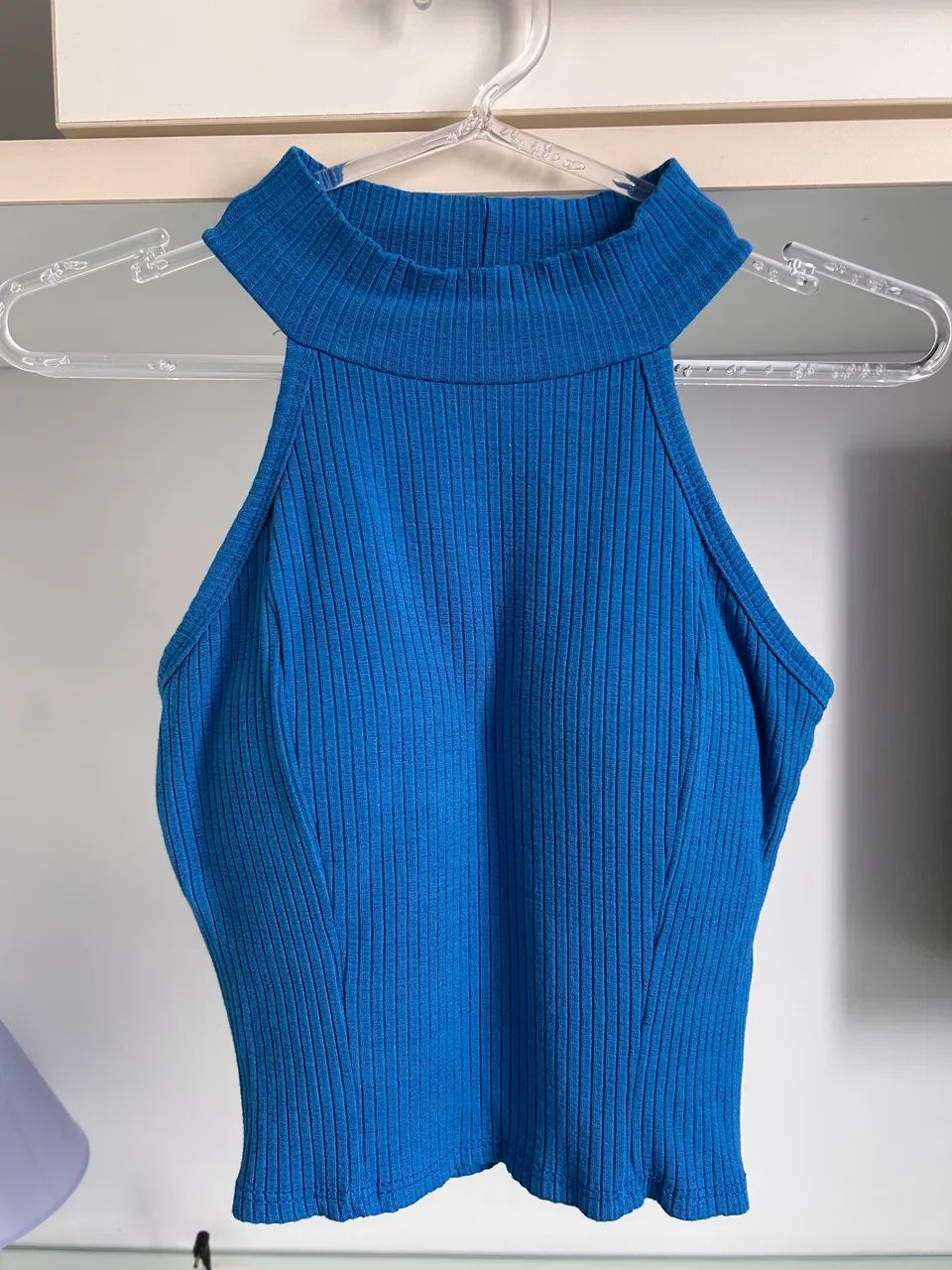 Blusa Azul Gola Alta