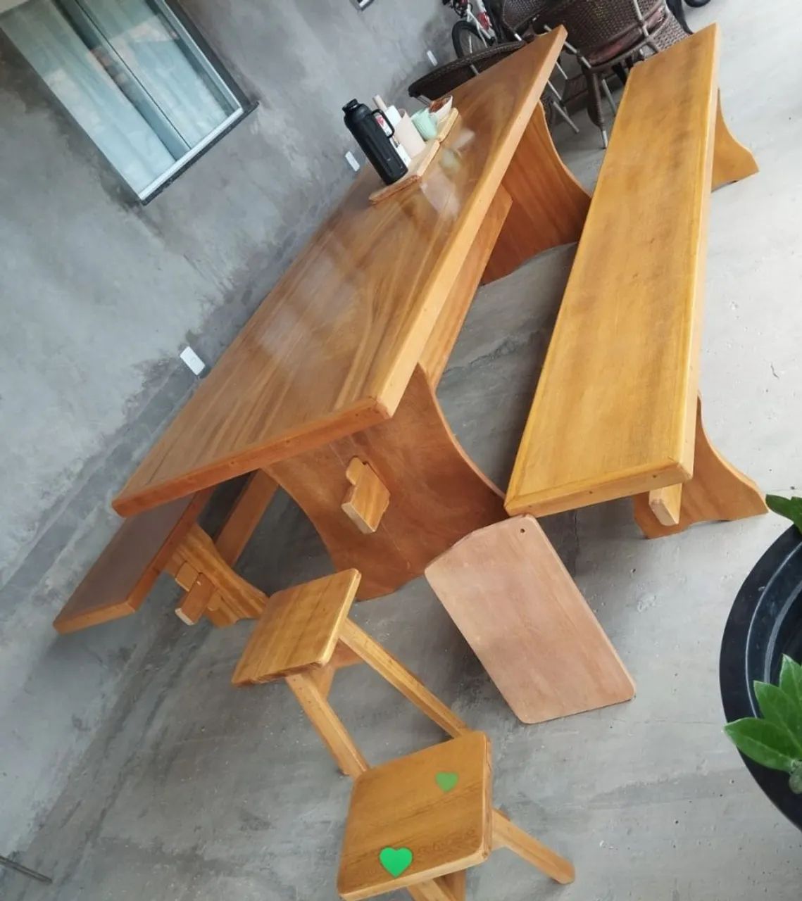 Mesa rústica madeira maciça Tatajuba 