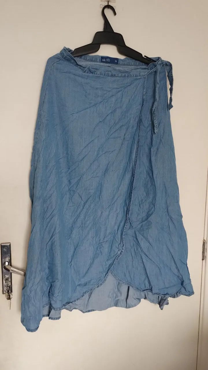 Saia longa jeans  - Foto 2