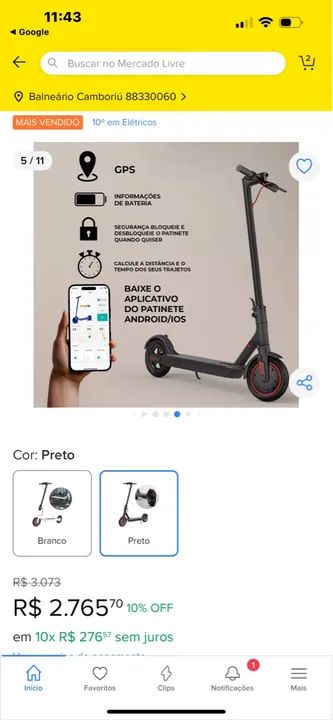 Patinete Elétrico Dobrável - Foto 3