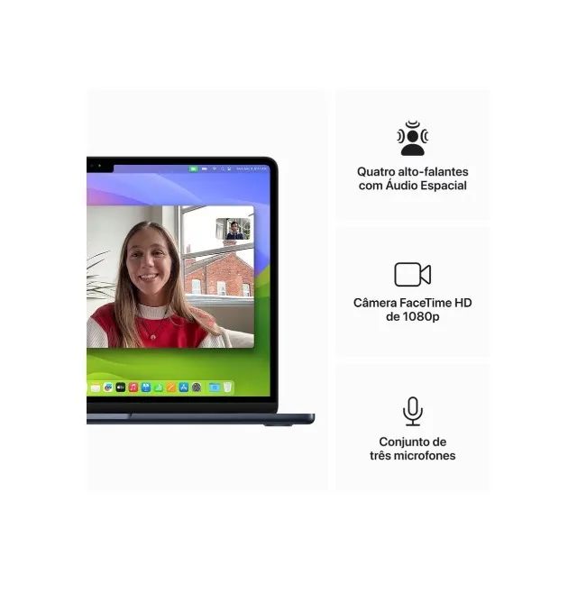 MacBook Air 2024  Processador M3  13 Polegadas 16gb RAM 256GB SSD Cor Midnigth  - Foto 5