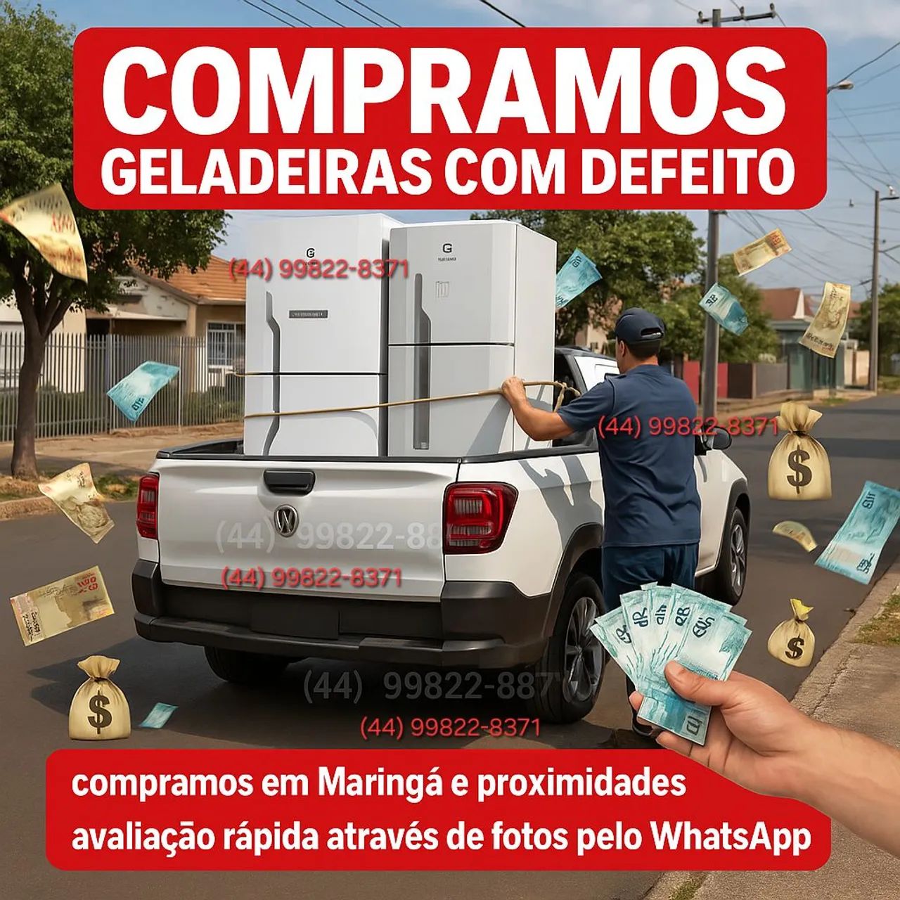 Pago pela sua geladeira estragada