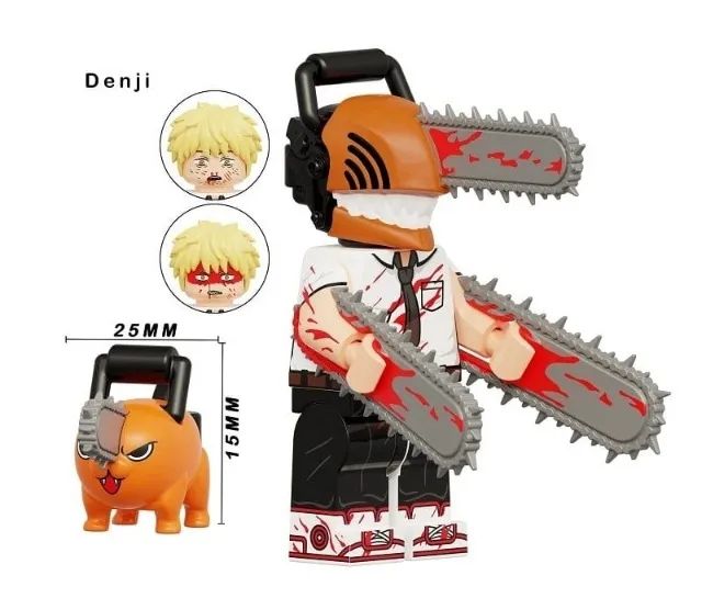 Miniaturas de Chainsaw man de blocos de montar denji makima - Foto 4