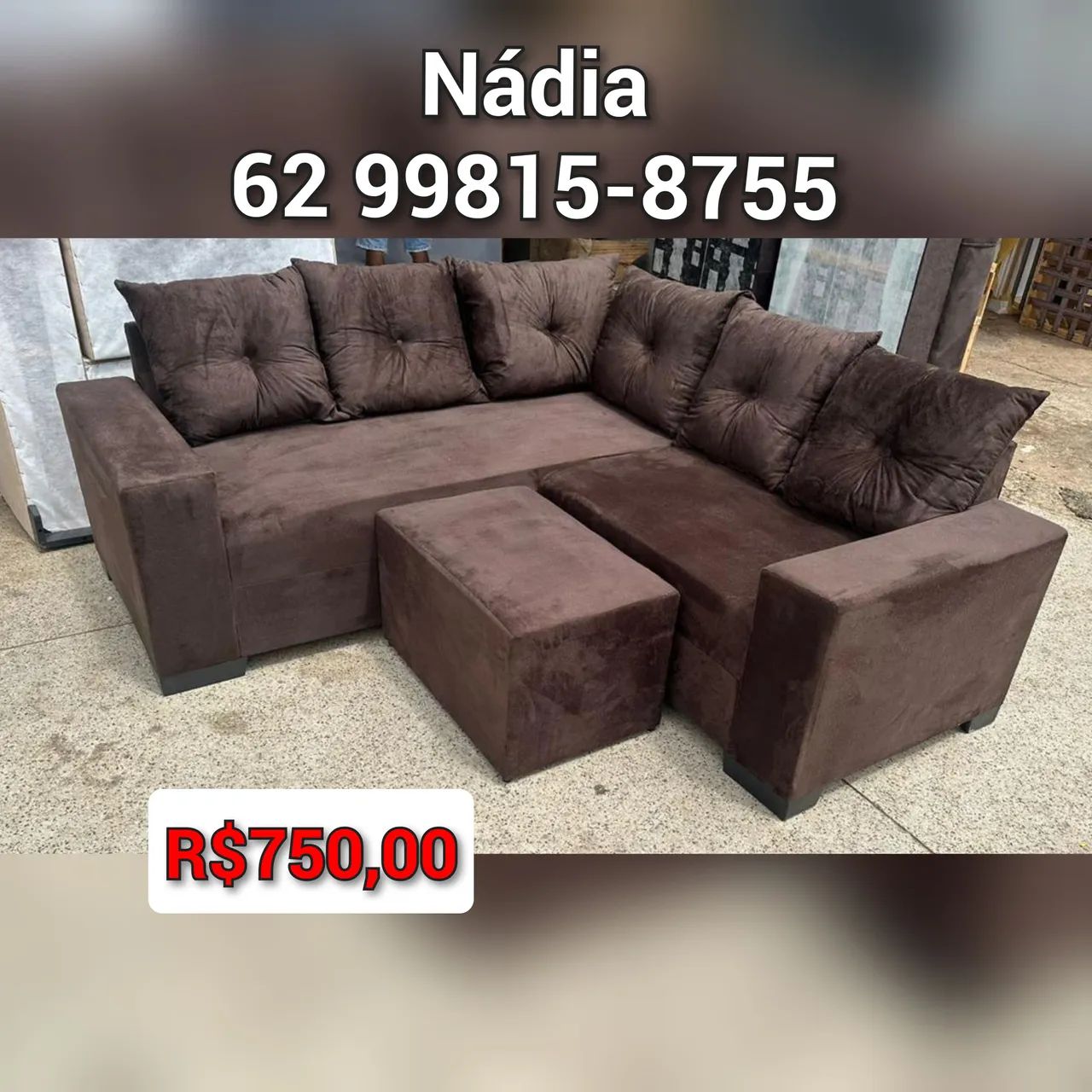 Sofá 1.90x1.90 5 lugares 