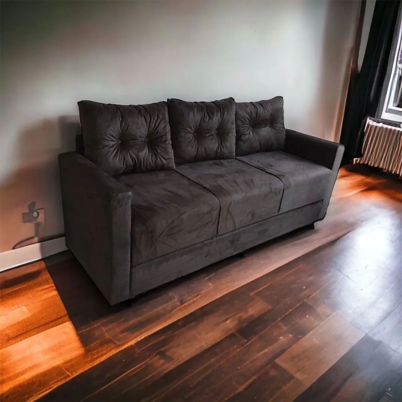 Sofá 3 lugares USE COMO CAMA TBM! Somos FABRICANTE  pague na entrega  - Foto 4