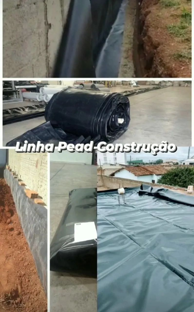 Manta Pead 0,8 mm Preta para Coberturas/Lagos 8,5 x 4,5  - Foto 4